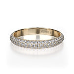 Load image into Gallery viewer, MICHAEL M 18K Yellow Gold Diamond Pave Wedding Band