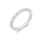 Load image into Gallery viewer, MEMOIRE Petite Prong Platinum Diamond Half Eternity Anniversary or Wedding Band
