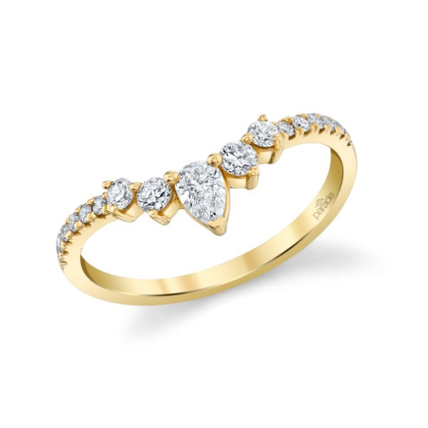 PARADE DESIGNS 14K Yellow Gold Tiara-Style Diamond Contour Band