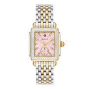 MICHELE Deco Mid Two-Tone Diamond Watch
