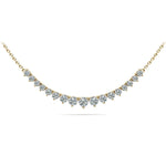 Load image into Gallery viewer, 14K Yellow Gold Graduated Diamond Demi Necklace 1.03cttw