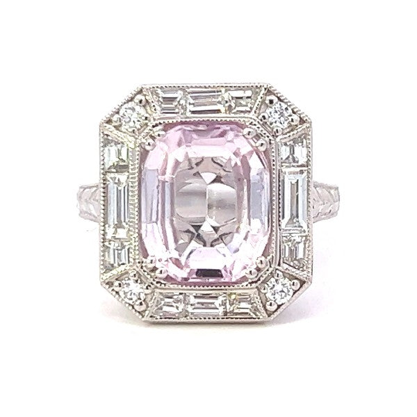 Kunzite and Diamond Fashion Ring