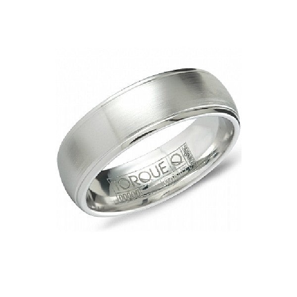 CROWN RING Men's White Cobalt Wedding Band