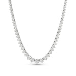 Load image into Gallery viewer, 14K White Gold Graduated Round Diamond Riviera Necklace 12.00cttw

