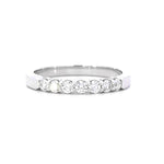 Load image into Gallery viewer, 18K White Gold 7-Stone Diamond Wedding or Anniversary Band