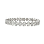 Load image into Gallery viewer, 14K White Gold Diamond Oval Cluster Bracelet
