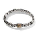 Load image into Gallery viewer, JOHN HARDY  Icon Bracelet, Sterling Silver, Reversible Citrine and Black Sapphire Gemstones, 6.5mm
