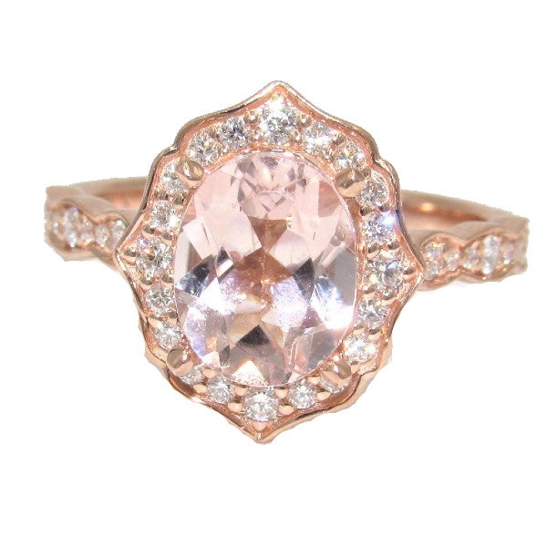 Morganite and Diamond Ring