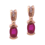 Load image into Gallery viewer, Ruby and Diamond Earrings
