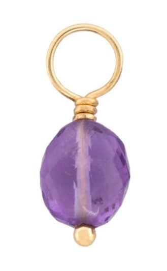 Faceted Amethyst Charm