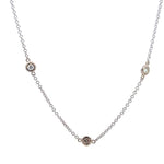 Load image into Gallery viewer, Diamond Bezel Station Necklace
