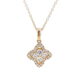 Load image into Gallery viewer, Yellow Gold Diamond Cluster Necklace
