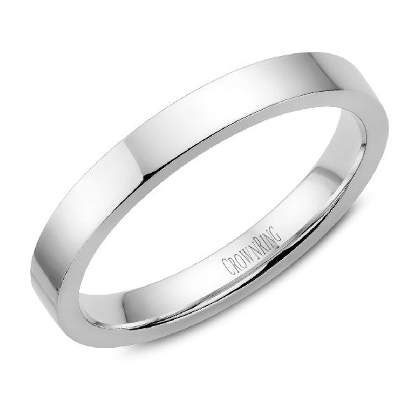 Men's Traditional 3mm Flat Heavy Wedding Band