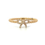 Load image into Gallery viewer, 14K Yellow Gold Diamond Bow Ring
