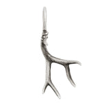 Load image into Gallery viewer, Small Silver Patina Antler Sculptural Charm