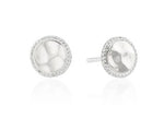 Load image into Gallery viewer, Hammered Stud Earrings - Silver

