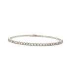 Load image into Gallery viewer, 14K White Gold Flexible Diamond Bangle Bracelet
