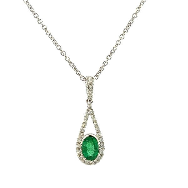 Emerald and Diamond Pendant