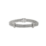 Load image into Gallery viewer, JOHN HARDY Icon Diamond Pave 6mm Silver Flat Link Chain Bracelet