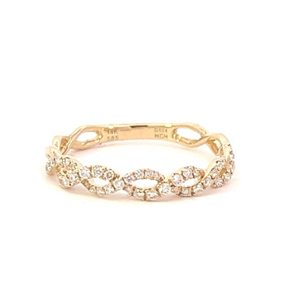 Yellow Gold Diamond Twist Band