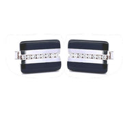 14K White Gold Black Onyx and Diamond Cuff Links