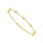 Load image into Gallery viewer, 14K Yellow Gold Diamond Clover Flexible Bracelet
