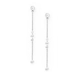 Load image into Gallery viewer, SETHI COUTURE 18K White Gold Cien Rose Cut Diamond Linear Earrings
