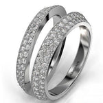 Load image into Gallery viewer, BEZ AMBAR 18K White Gold D iamond Bookend Ring Enhancer