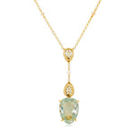 Load image into Gallery viewer, Prasiolite And Diamond Necklace
