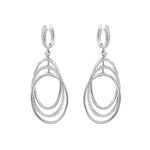 Load image into Gallery viewer, Triple Hoop Diamond Earrings
