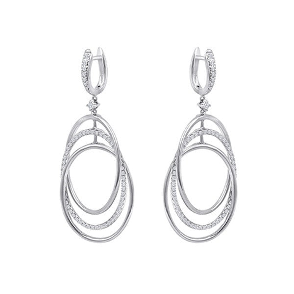 Triple Hoop Diamond Earrings