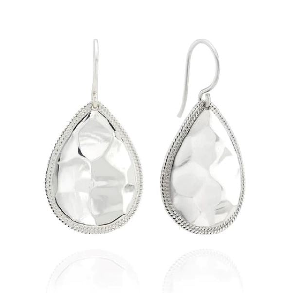 Hammered Teardrop Earrings