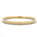 Load image into Gallery viewer, ESTATE 14K Yellow Gold Oval Ridged Bangle Bracelet
