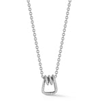 Load image into Gallery viewer, WALTERS FAITH Huxley 18K White Godl and Diamond Coil Link Pendant Necklace
