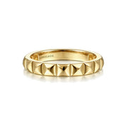 14K Yellow Gold Pyramid Ring