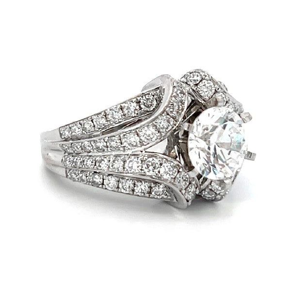 ESTATE 14K White Gold Wedding Set