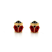 ESTATE 14K Yellow Gold Ladybug Stud Earrings