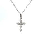 Load image into Gallery viewer, 14K White Gold Diamond Cross Pendant