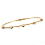 Load image into Gallery viewer, 14K Yellow Gold Flexible Diamond Station Bangle Bracelet