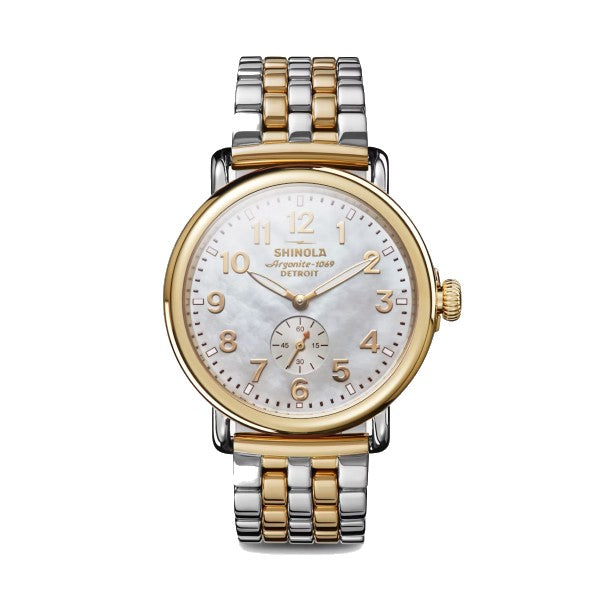 SHINOLA The Runwell 41mm Sub Second Two-Tone Watch