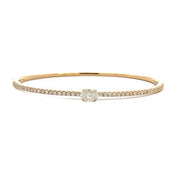 18K Yellow Gold Diamond Bangle Bracelet