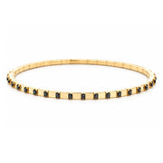 DEMEGLIO 18K Yellow Gold & Black Diamond Stretchable Station Bracelet