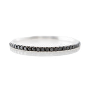 18K White Gold Black Diamond Eternity Band