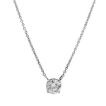 Load image into Gallery viewer, 14K White Gold Diamond Solitaire Pendant Necklace
