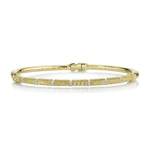 SLOANE STREET 18K Yellow Gold Diamond & Strie Bracelet