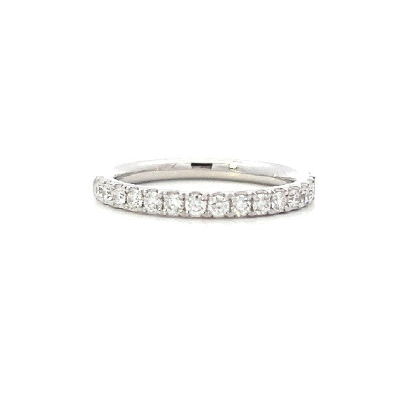 18K White Gold Diamond Wedding Band 0.41cttw