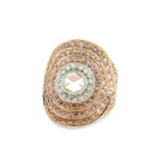 Load image into Gallery viewer, SETHI COUTURE 18K Rose Gold &amp; White Plume Champagne &amp; White Diamond Ring
