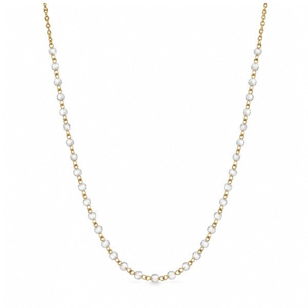 18K YELLOW GOLD ROSE CUT DIAMOND NECKLACE