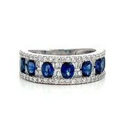 VALANI 14K White Gold Sapphire and Diamond Fashion Ring