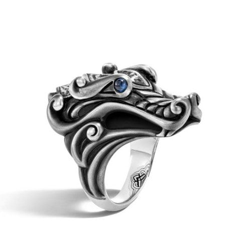 Legends Naga Reticulated Blue Sapphire Dragon Ring